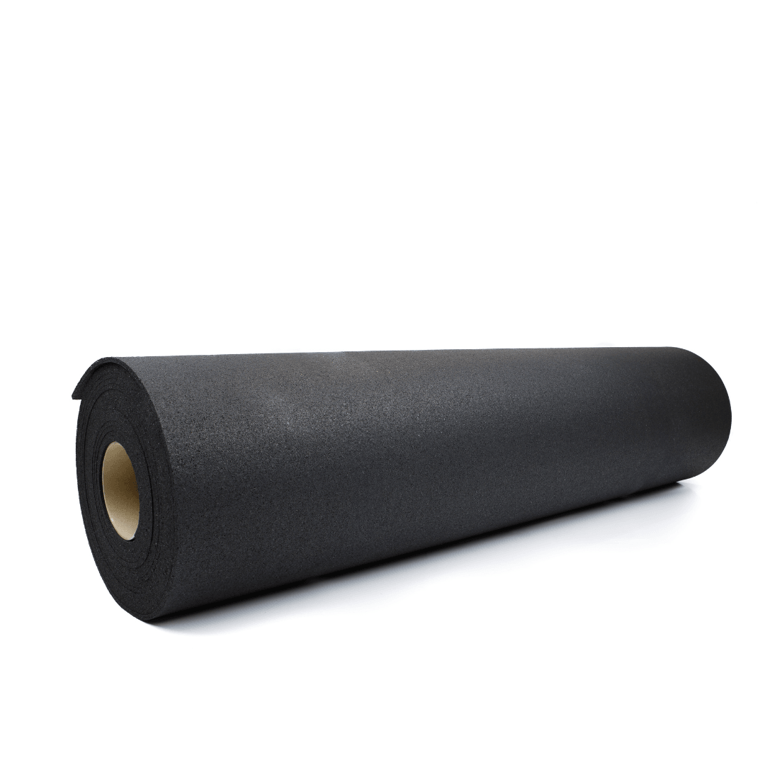 Jet Black Rubber Flooring Roll – 10m²