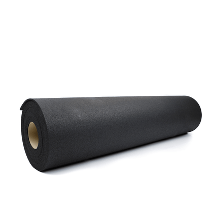 Jet Black Rubber Flooring Roll – 10m²