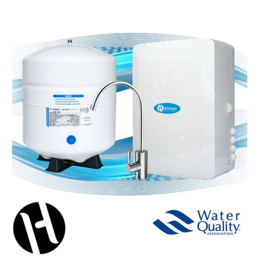 Hommix M800 Pumped 6 stage Reverse Osmosis Under Sink Drinking Water Filter System with Alkaline Filter