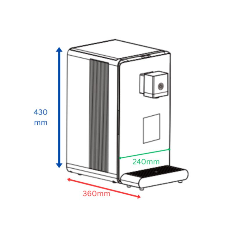 Osmio Fusion 3.0 Installed Hydrogen Reverse Osmosis System - Black