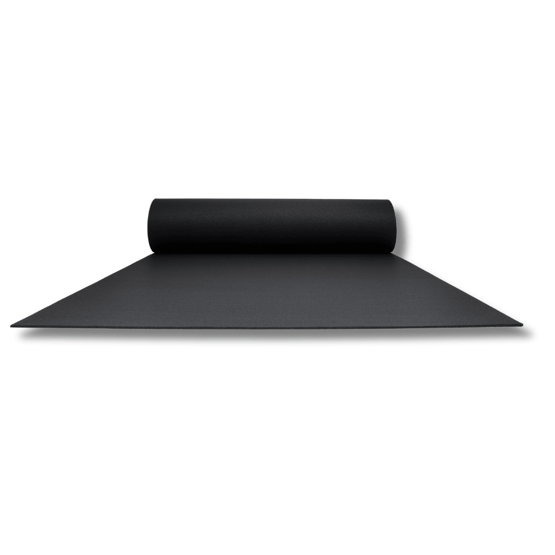 Jet Black Rubber Flooring Roll – 10m²