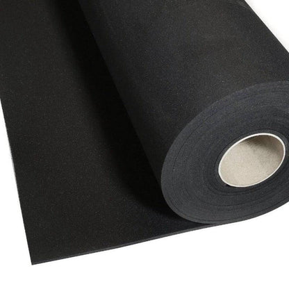 Jet Black Rubber Flooring Roll – 10m²